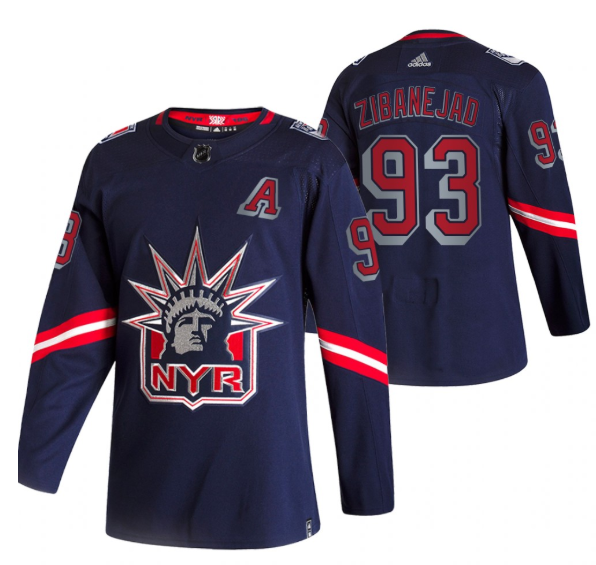 Men's New York Rangers #93 Mika Zibanejad 2021 Navy Reverse Retro Stitched Jersey Men's New York Rangers #93 Mika Zibanejad 2021 Navy Reverse Retro Stitched Jersey